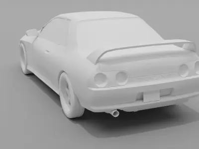 Nissan GTR 32 game ready  Low-poly 3D model