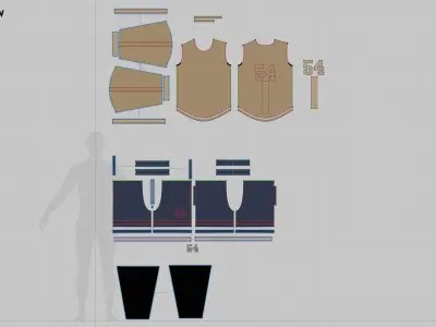 Mens Outfit 33 - Marvelous Designer 3D model