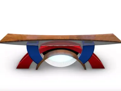 Virtual TV Studio News Desk 2 3D model