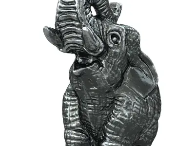 Decorative Elephant Figurine 3D model