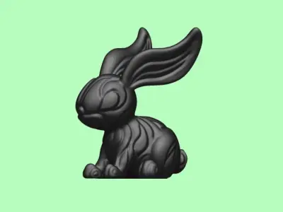 Rabbit Statue 3D print model