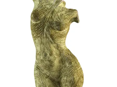 Female Body Sculpture Low-poly 3D model