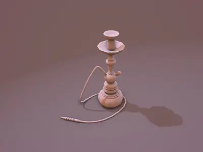 Shisha Pipe Low-poly 3D model
