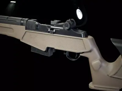 PBR - M14 Archangel Hunting Rifle  - Game-Ready 3D Asset Low-poly 3D model