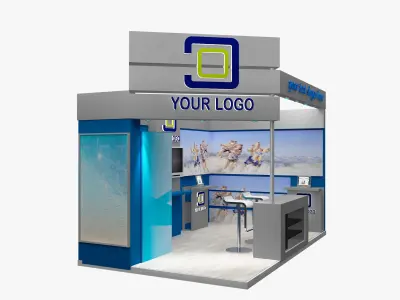 Booth Exhibition Stand a494 3D model