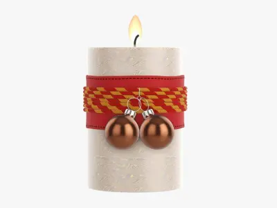  Candle Christmas DIY 01 3D model