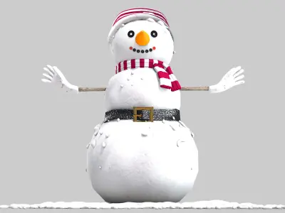 Snowman in The Snow 3D model