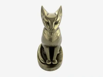 Egyptian Cat Statuette 3D model
