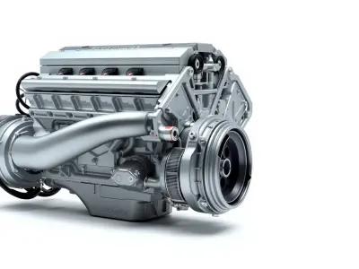 High-Performance Racing Engine model pack Low-poly 3D model