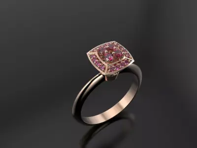 Women quad ring 3D print model