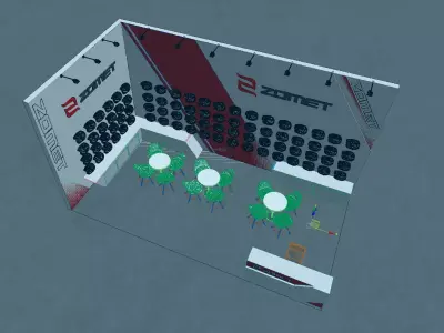 Two wheel car show 3D model