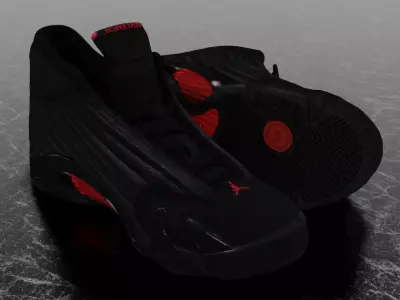 AIR JORDAN 14 LAST SHOT 3D SHOES Low-poly 3D model