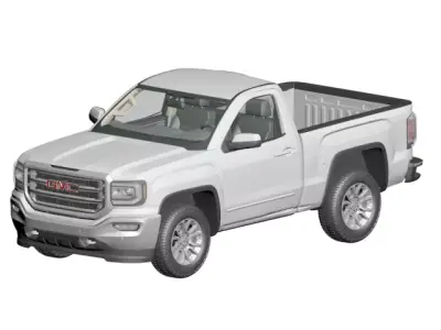 Gmc Sierra 2018 pickup high poly and quality 3D model