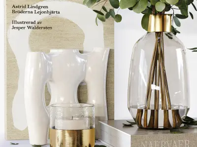 Decorative Set 07 3D model buy