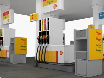 Gas Station 3D model