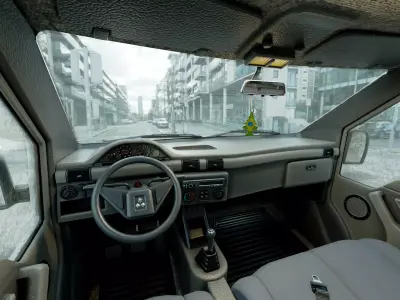 Service Van Low-poly 3D model