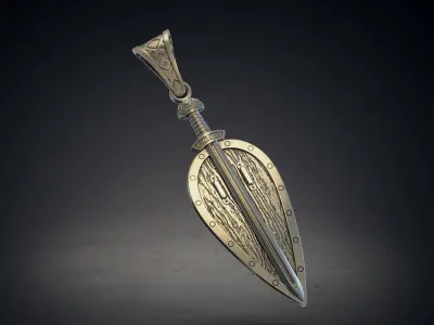 Shield pendant 3D print model