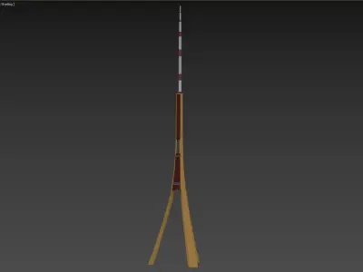 Riga TV tower Low-poly 3D model
