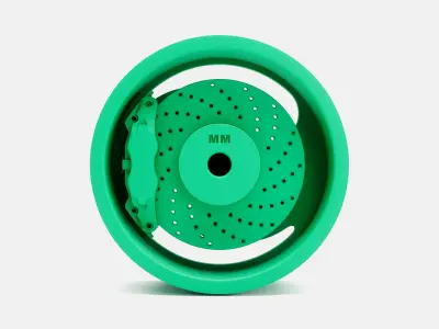 20x10 Deuce Ninja Wheel and Brake 3D print model