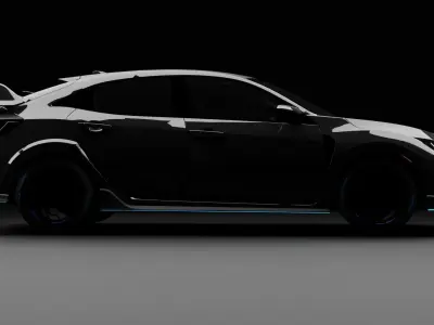 Honda Civic Type-R  Low-poly 3D model