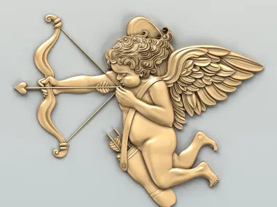 Carved decor central 026 Cupid 3D model
