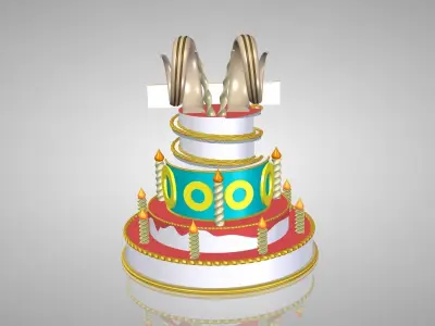 Birthday Cake 3D print model
