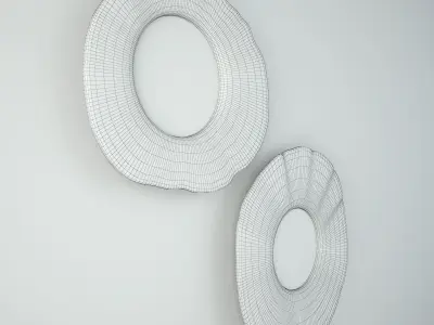 Vintage Javanese Mirrors 3D model