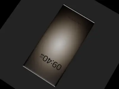 3D Mobile Model Over View Low-poly 3D model