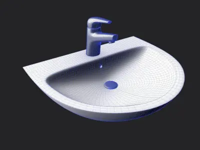 Bathroom Sink M03 Low-poly 3D model