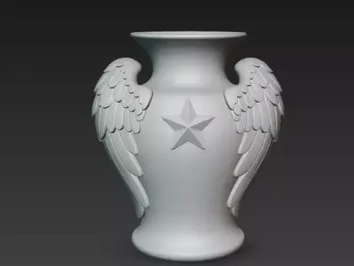 Angel Christmas Vase 3D print model
