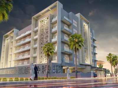 Apartment building 3d model 3D model