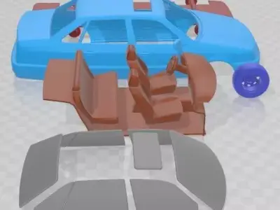 Volkswagen Passat B4 Sedan 1993 Printable Car  3D print model