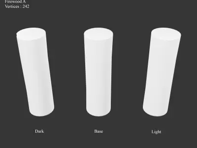 Medieval Essentials Firewood Building Set Low-poly 3D model