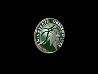 MINNESOTA timberwolves badge 3D print model