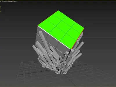 Crystal Rubiks Cube Stand 3D print model