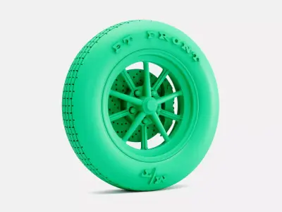 15x4 ET Gasser Wheel Mickey Thompson ET Front Tire 3D print model