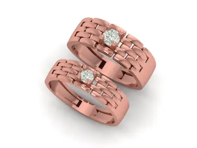 Couple Ring 3D print model get