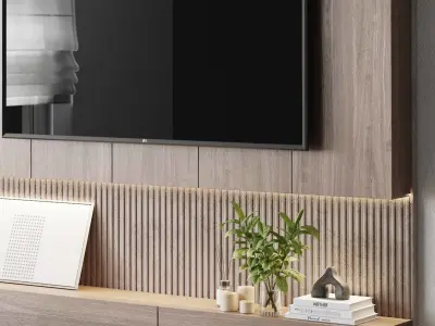 Tv Wall Set 17 3D model purchase