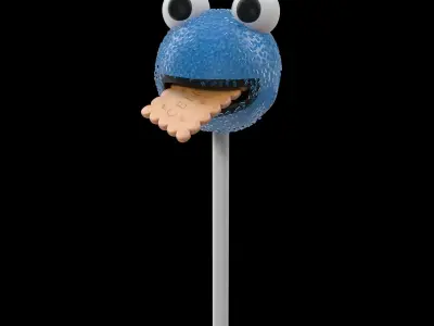 Cake Pop Monster Low-poly 3D model