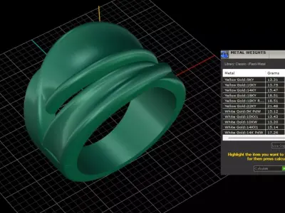 ring woman 3D print model 24