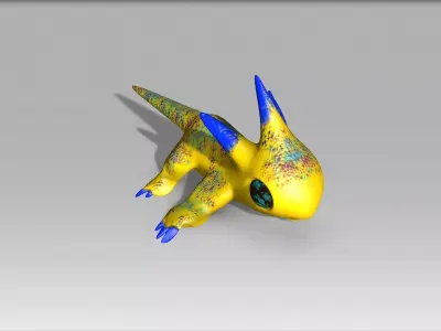 Little Tryellow Low-poly 3D model