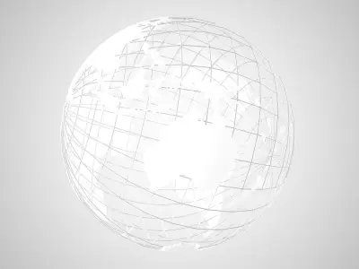 Globe News Skeleton White 3D model