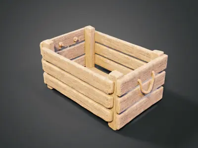 Medieval boxes Free low-poly 3D model