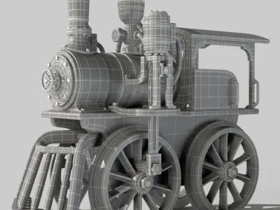 Toy train 3D model