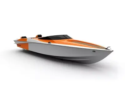 High Speed Motor Boat 3D Model Low-poly 3D model