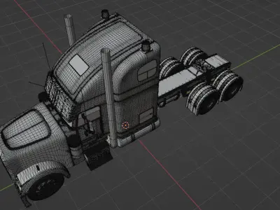 freightliner classic xl custom Low-poly 3D model