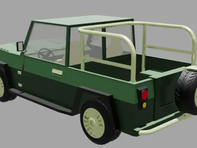 Car low poly military vehicle 3D print model