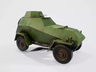BA-64 - Soviet Scout Car Free low-poly 3D model
