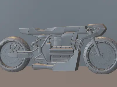 Cafe racer concept 3D model