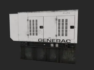 Diesel Industrial Generator - Lift Station Environment asset Low-poly 3D model